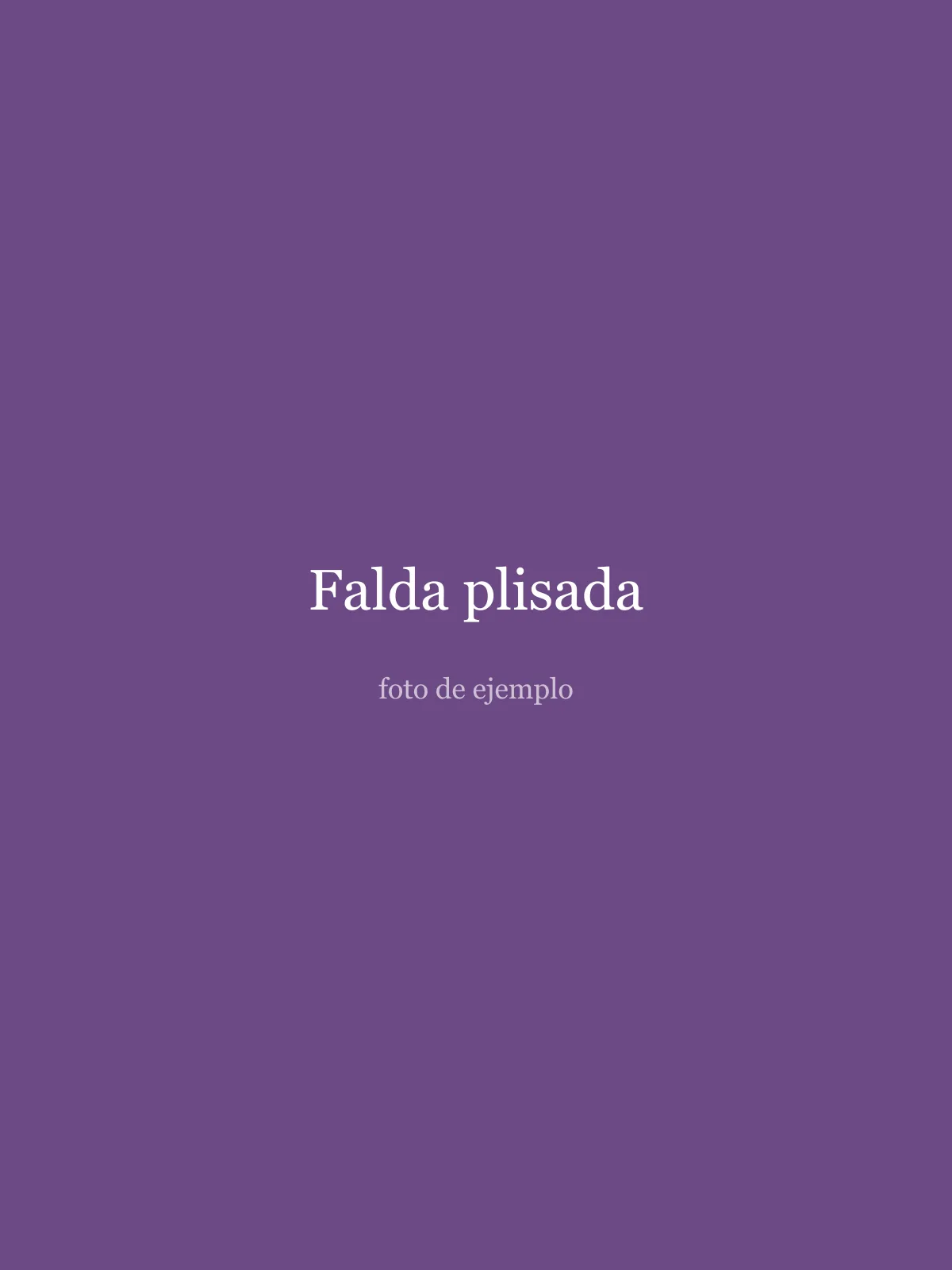 Falda plisada