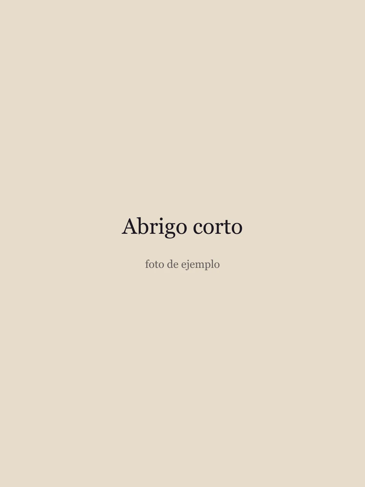Abrigo corto