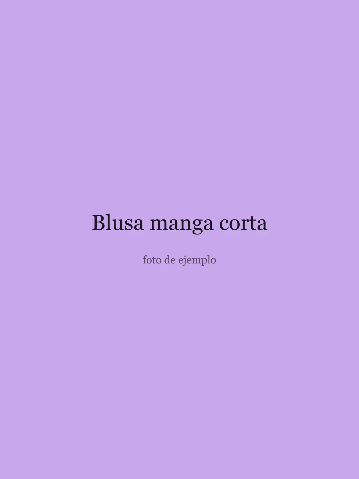 Blusa manga corta