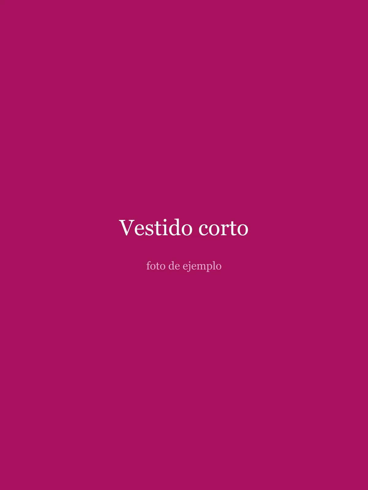 Vestido corto