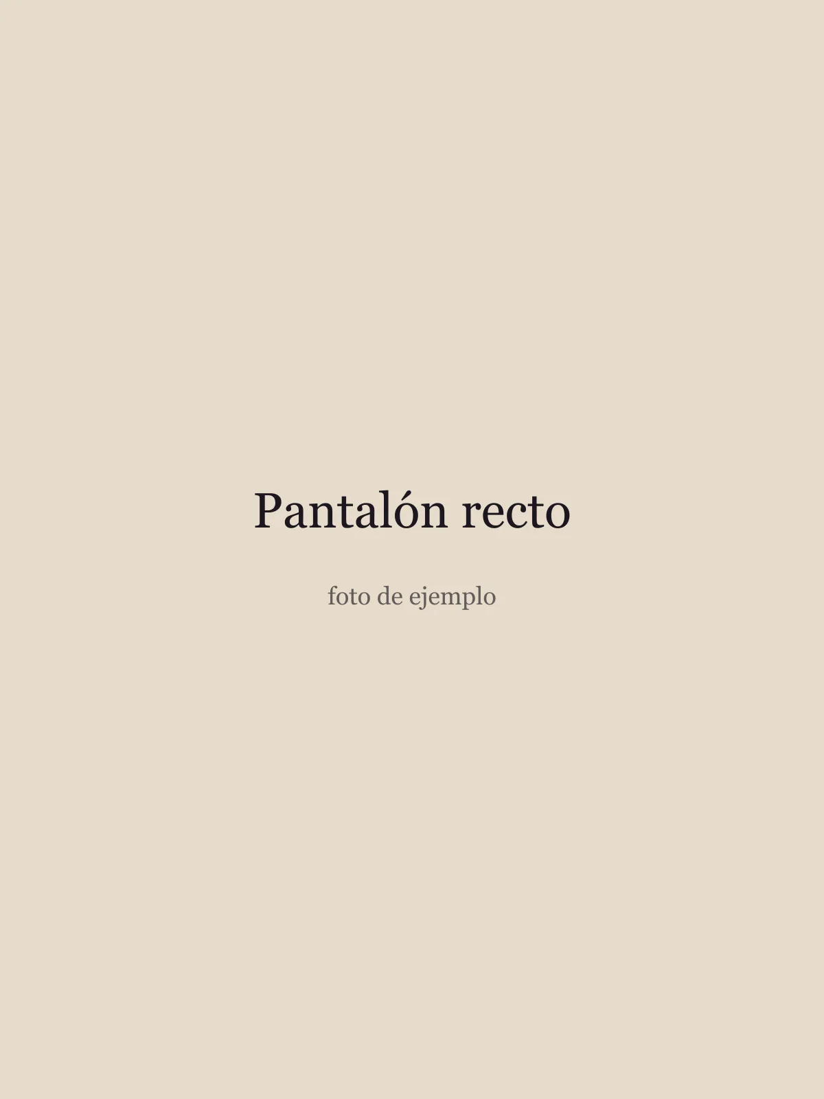 Pantalón recto
